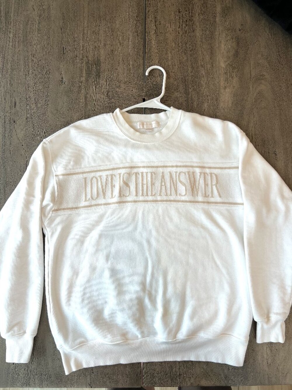 Spiritual Gangster Love Is The Answer Cream Sweatshirt Small - Picture 2 of 2